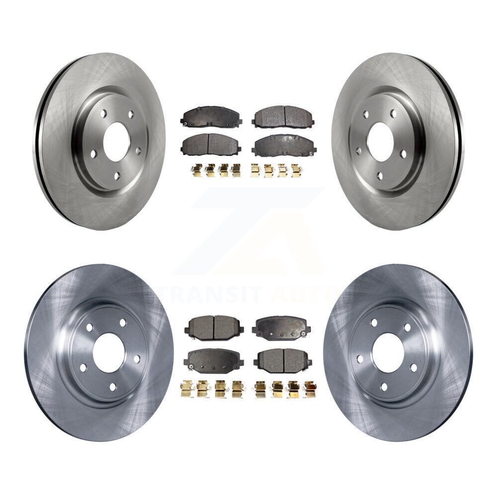 Front Rear Brake Rotors Ceramic Pad Kit For Dodge Grand Caravan Journey Chrysler