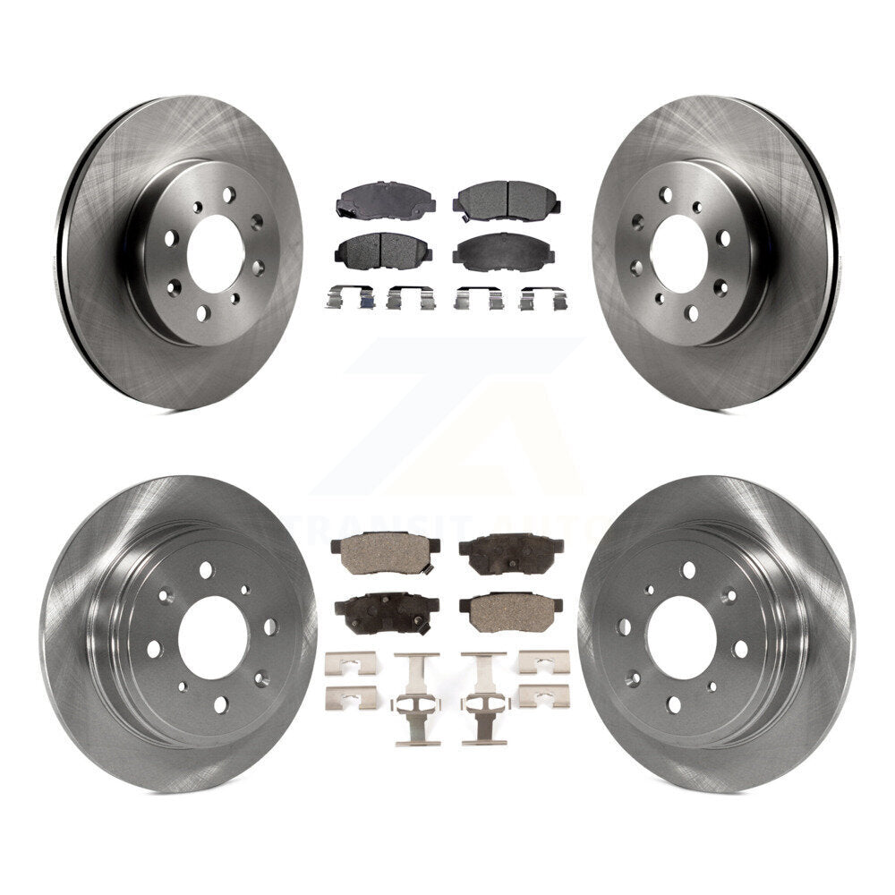 Front Rear Disc Brake Rotors And Ceramic Pads Kit For Honda Civic Acura EL