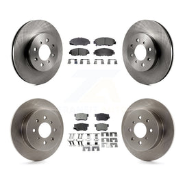 Front Rear Disc Brake Rotors And Ceramic Pads Kit For Honda Civic Acura EL