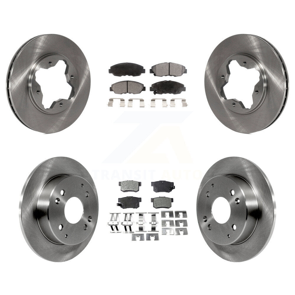 Front Rear Disc Brake Rotors And Ceramic Pads Kit For Honda Accord Acura CL