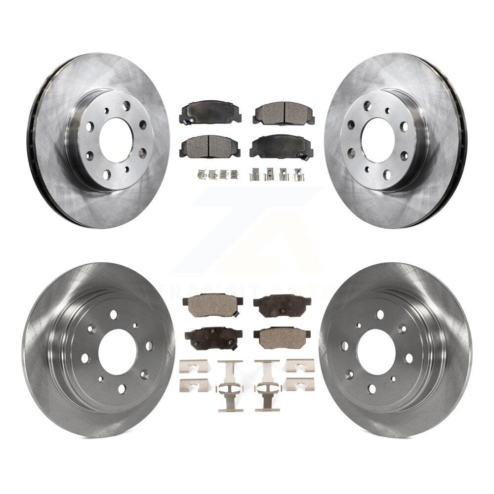 Front Rear Disc Brake Rotors And Ceramic Pads Kit For Honda Civic del Sol
