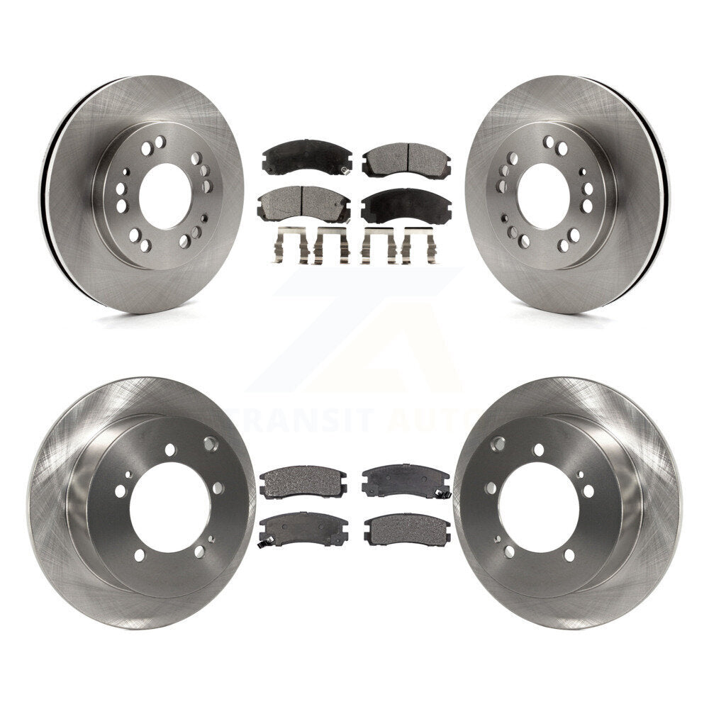 [Front+Rear] 1998 Eagle Talon AWD Premium OE Brake Rotors & Ceramic Pads Kit For Max Braking