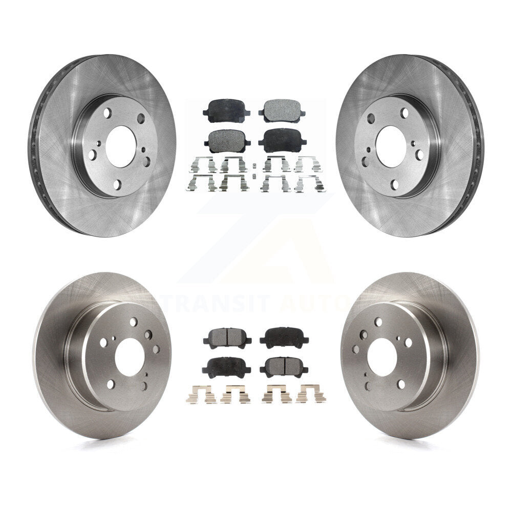 [Front+Rear] 2000-2004 Toyota Avalon Premium OE Brake Rotors & Ceramic Pads Kit For Max Braking
