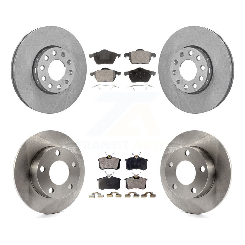 Front Rear Disc Brake Rotors And Ceramic Pads Kit For Volkswagen Passat Audi A4