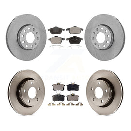 Front Rear Brake Rotors Ceramic Pad Kit For 2002 Volkswagen Passat AWD with 4.0L