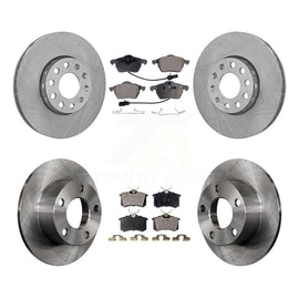 Front Rear Disc Brake Rotors And Ceramic Pads Kit For Volkswagen Passat