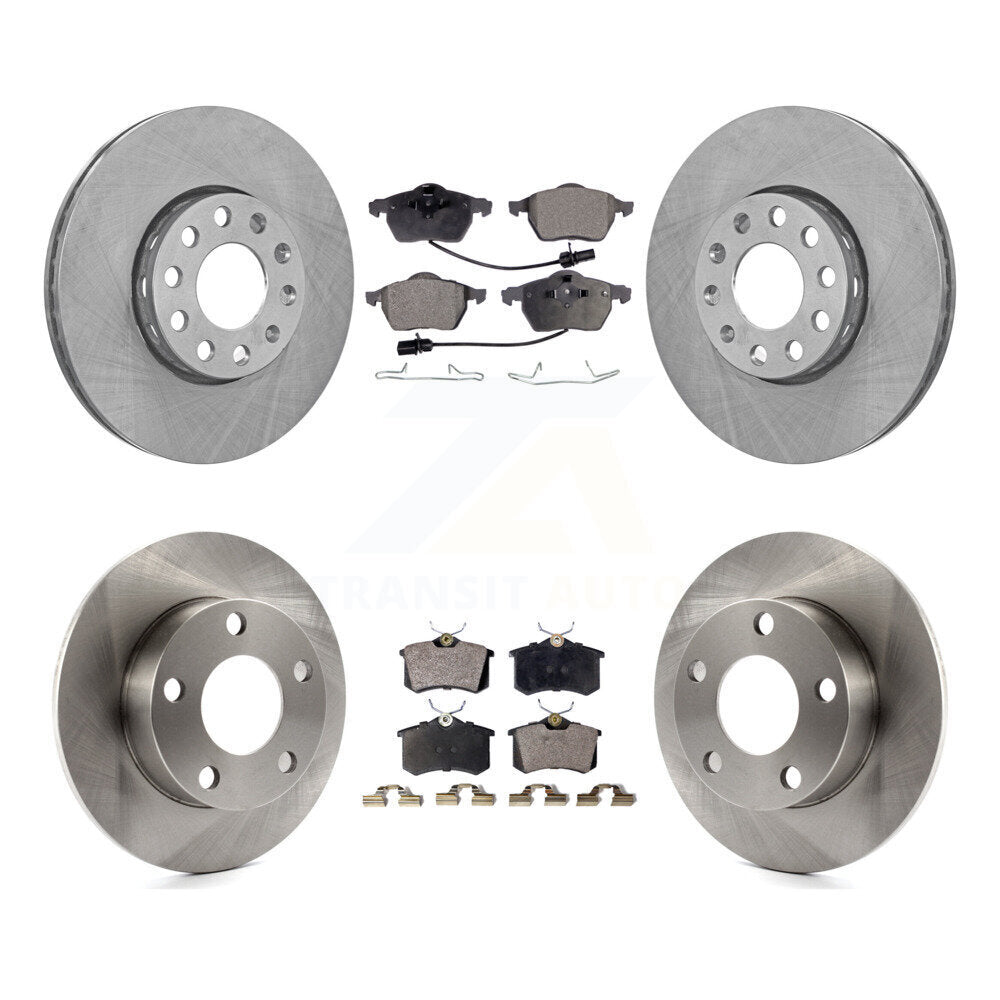 Front Rear Disc Brake Rotors And Ceramic Pads Kit For Volkswagen Passat Audi A4