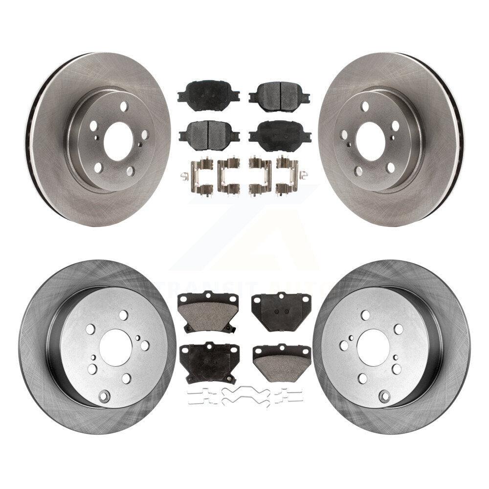 [Front+Rear] 2001 Toyota Celica GT Premium OE Brake Rotors & Ceramic Pads Kit For Max Braking