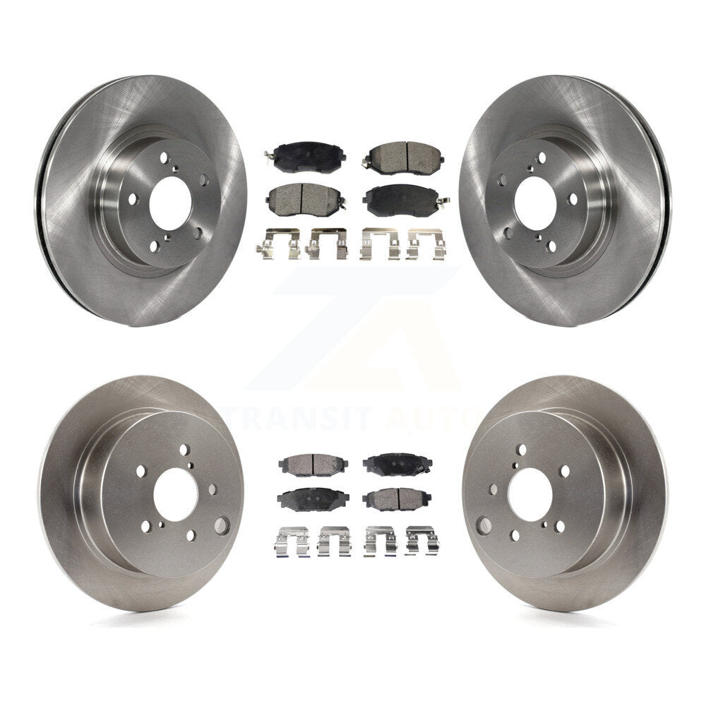 Front Rear Disc Brake Rotors And Ceramic Pads Kit For Subaru Impreza
