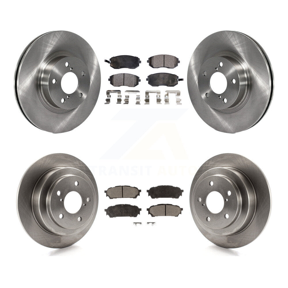 Front Rear Disc Brake Rotors And Ceramic Pads Kit For Subaru Impreza Saab 9-2X