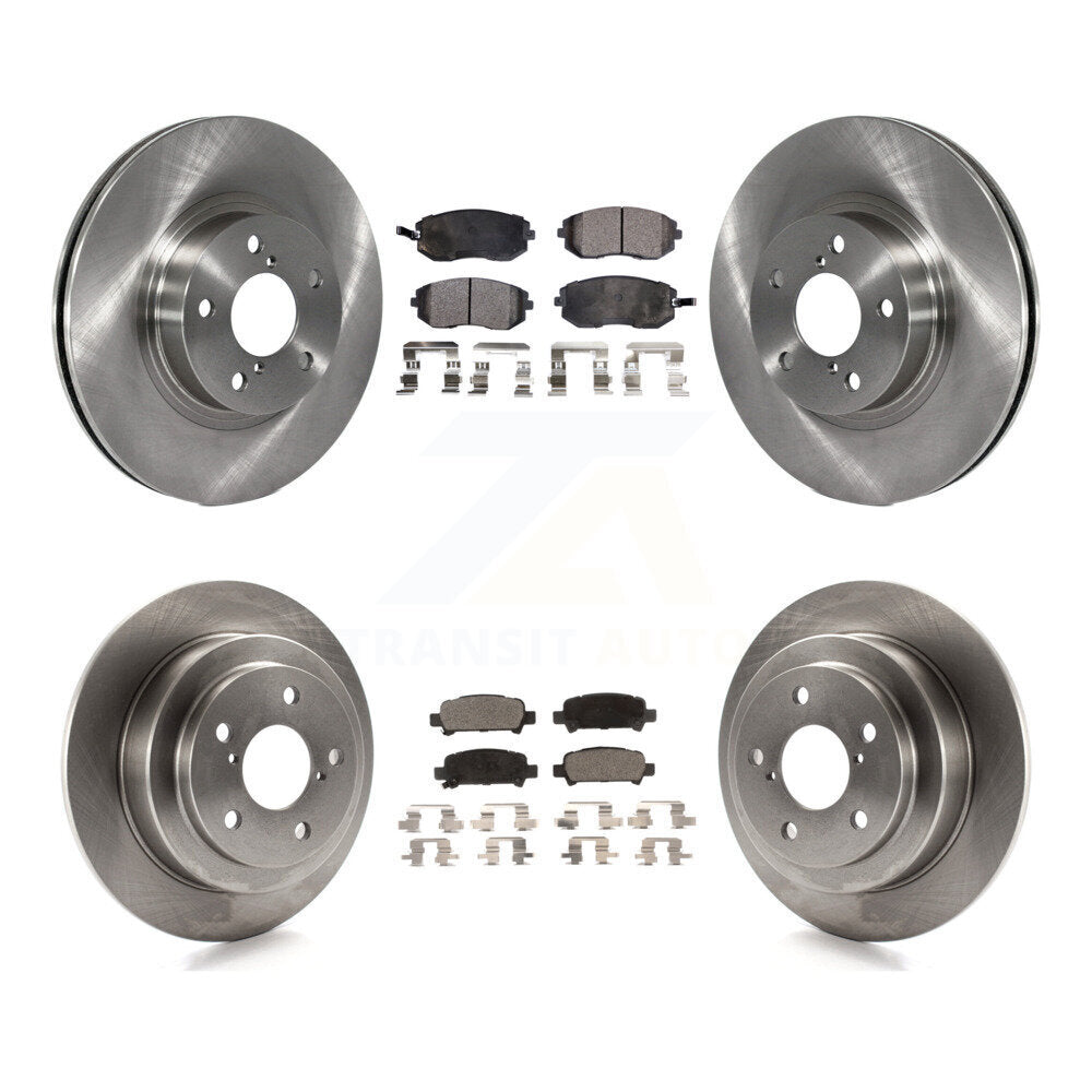 Front Rear Brake Rotors & Ceramic Pad Kit For 02-03 Subaru Impreza Outback RS TS