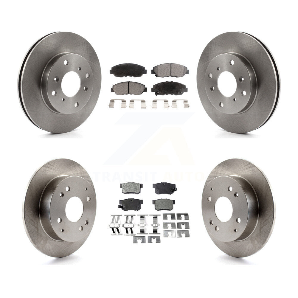 Front Rear Disc Brake Rotors And Ceramic Pads Kit For Honda Accord Acura CL