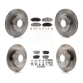 Front Rear Disc Brake Rotors And Ceramic Pads Kit For Honda Accord Acura CL