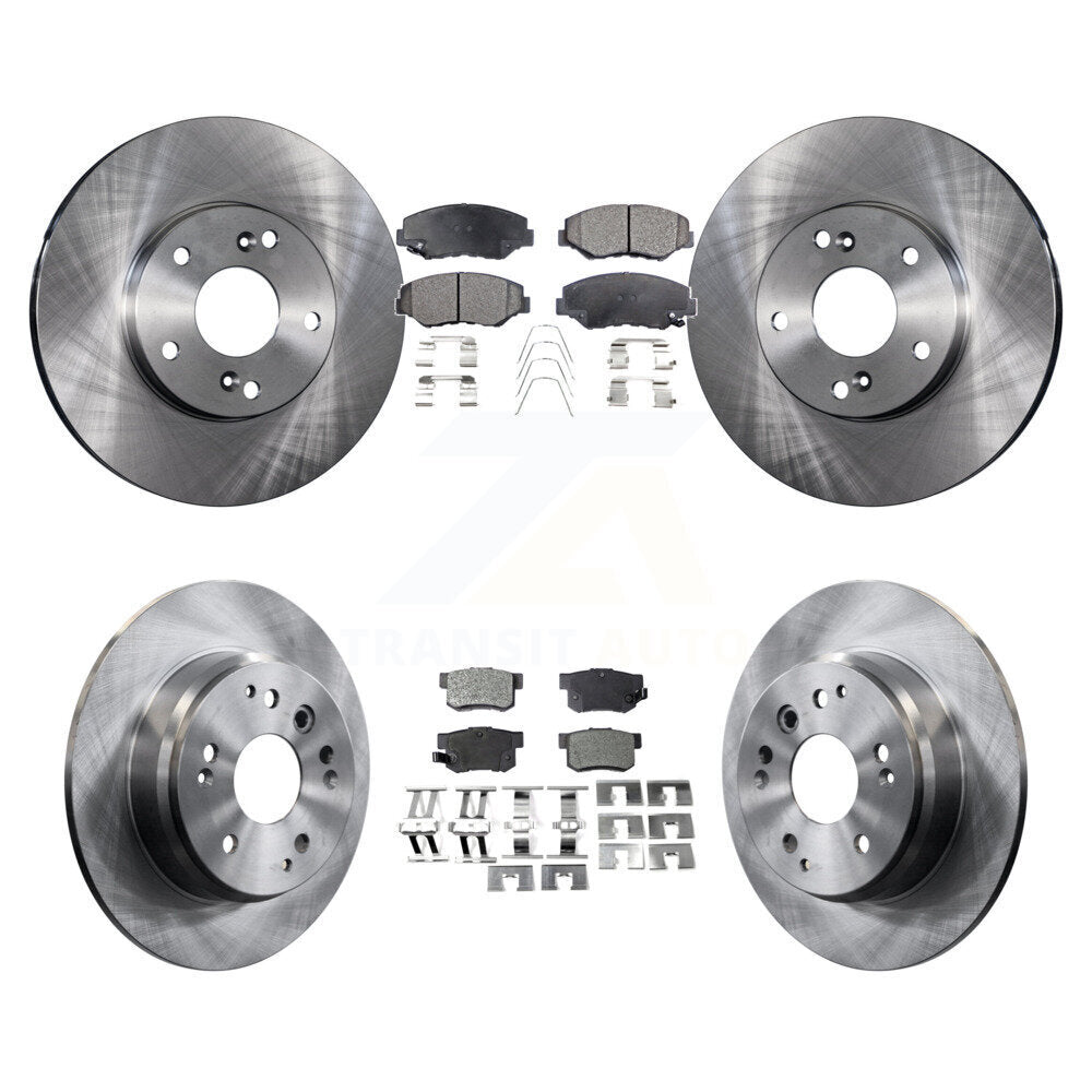 [Front+Rear] 2003-2011 Honda Element Premium OE Brake Rotors & Ceramic Pads Kit For Max Braking
