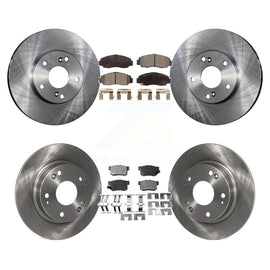 Front Rear Disc Brake Rotors And Ceramic Pads Kit For Acura CSX