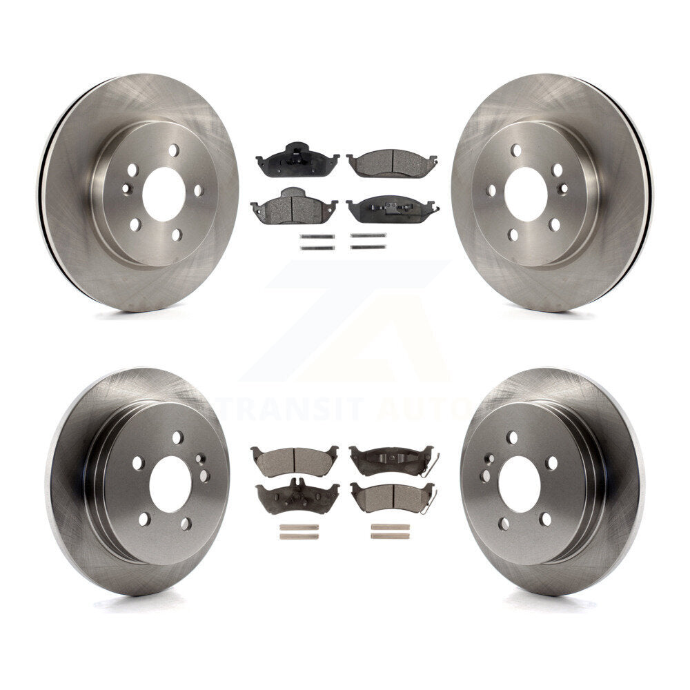 Front Rear Disc Brake Rotors Ceramic Pad Kit For Mercedes-Benz ML320 ML350 ML430