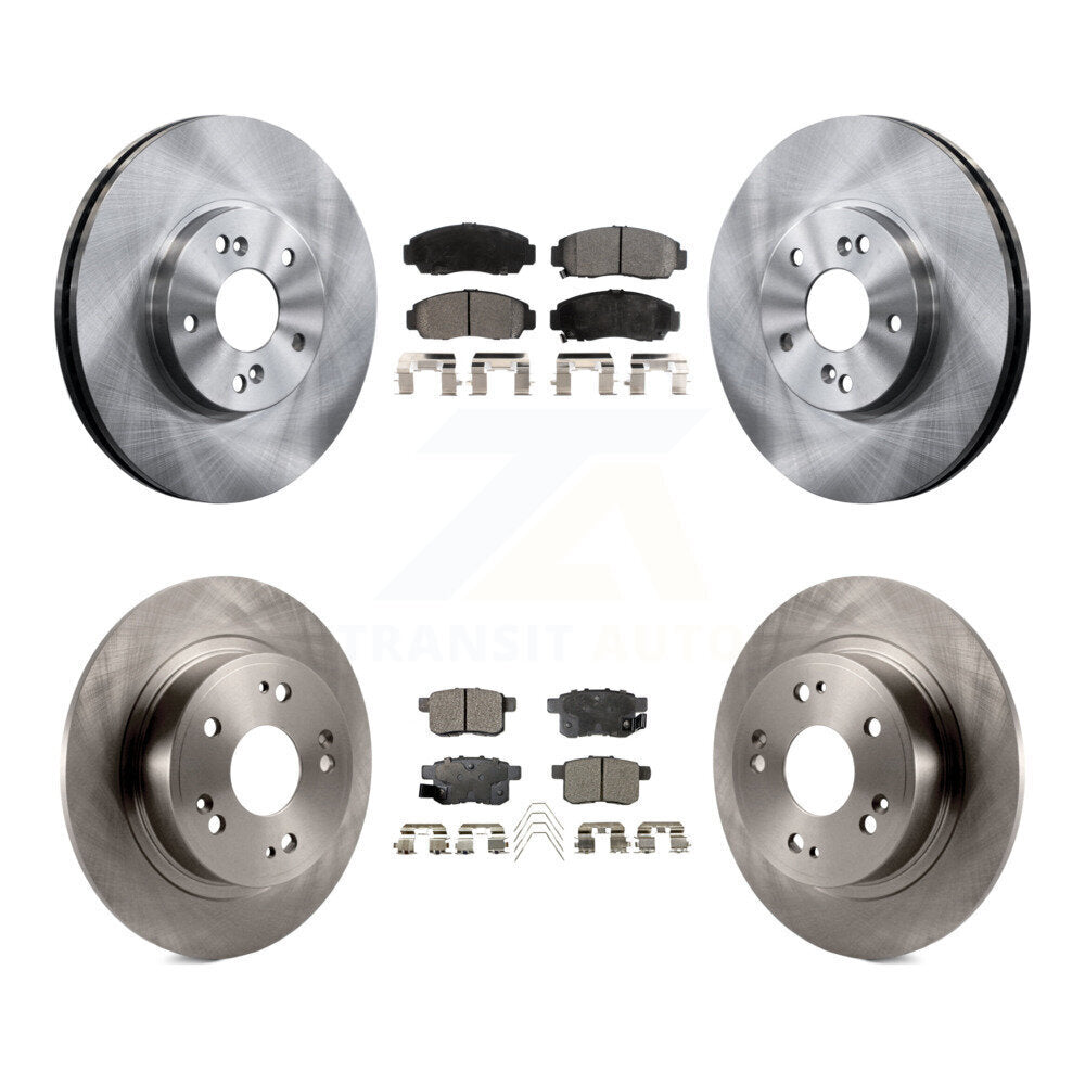 Front Rear Disc Brake Rotors And Ceramic Pads Kit For Honda Accord Acura TSX