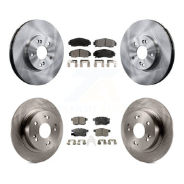 Front Rear Disc Brake Rotors And Ceramic Pads Kit For Honda Accord Acura TSX