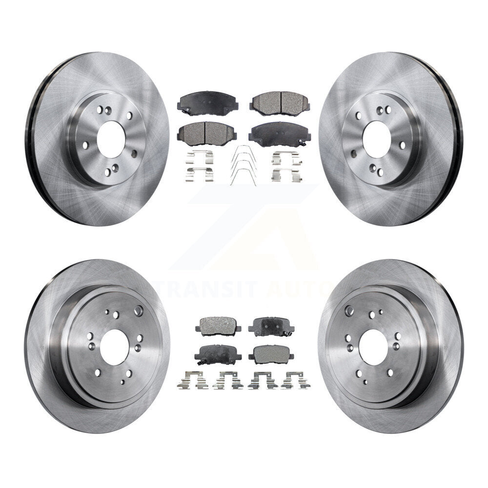 [Front+Rear] 2003-2008 Honda Pilot Premium OE Brake Rotors & Ceramic Pads Kit For Max Braking