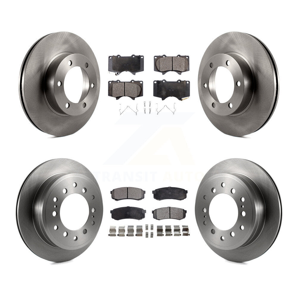 Front Rear Disc Brake Rotors And Ceramic Pads Kit For Toyota Sequoia