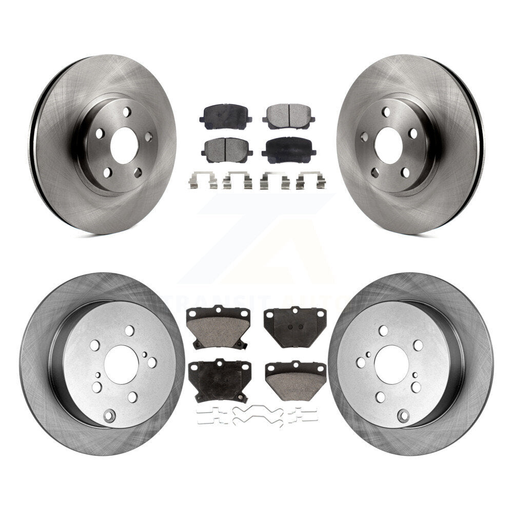 Front Rear Brake Rotors & Ceramic Pad Kit For Toyota Corolla Matrix Pontiac Vibe