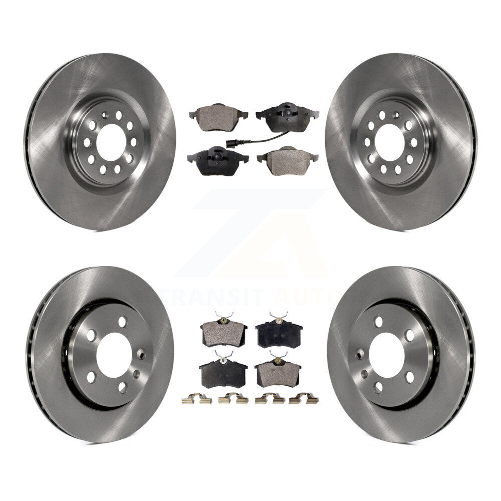 Front Rear Disc Brake Rotors Ceramic Pad Kit For Volkswagen Golf Audi TT Quattro