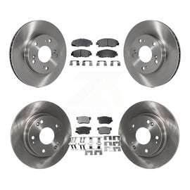 Front Rear Disc Brake Rotors And Ceramic Pads Kit For Honda Civic