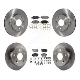 Front Rear Disc Brake Rotors And Ceramic Pads Kit For Honda Civic Acura RSX