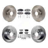 Front Rear Disc Brake Rotors And Ceramic Pads Kit For 2002-2004 Honda CR-V