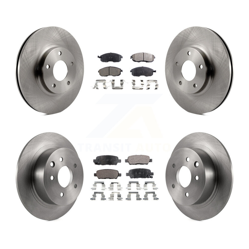 Front Rear Disc Brake Rotors And Ceramic Pads Kit For Nissan Altima