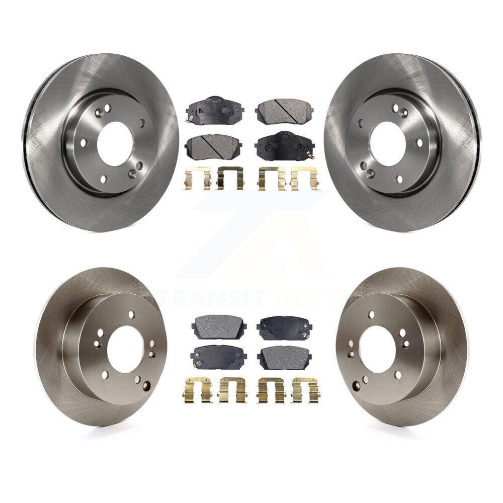 [Front+Rear] 2010-2012 Kia Rondo Premium OE Brake Rotors & Ceramic Pads Kit For Max Braking