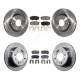 Front Rear Disc Brake Rotors Ceramic Pad Kit For Hyundai Tucson Kia Sportage FWD