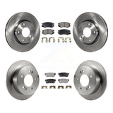 Front Rear Brake Rotors & Ceramic Pad Kit For Hyundai Sonata Kia Sportage Tucson