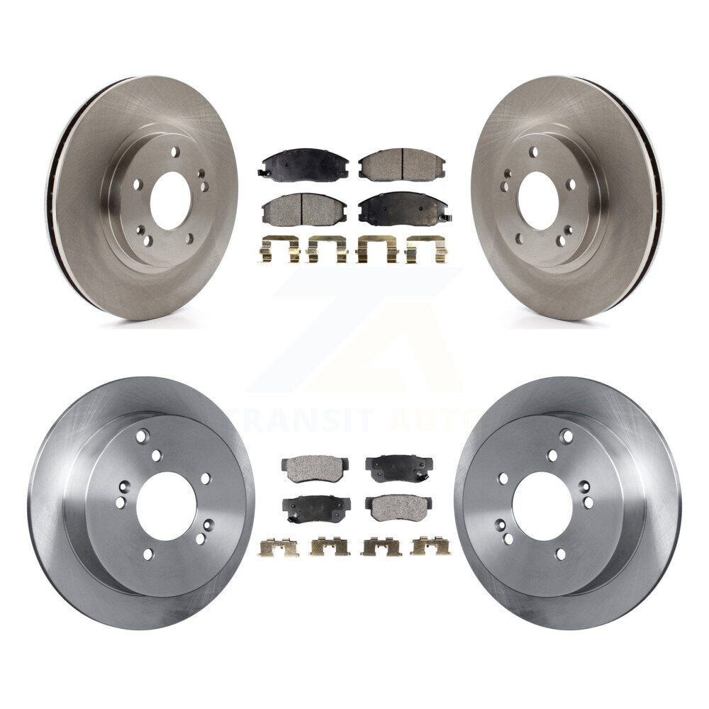 Front Rear Disc Brake Rotors And Ceramic Pads Kit For Hyundai Santa Fe