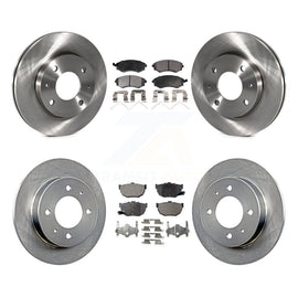 Front Rear Disc Brake Rotors And Ceramic Pads Kit For Hyundai Elantra