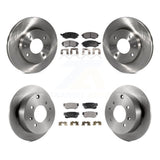 Front Rear Brake Rotors & Ceramic Pad Kit For Hyundai Sonata Kia Optima Magentis
