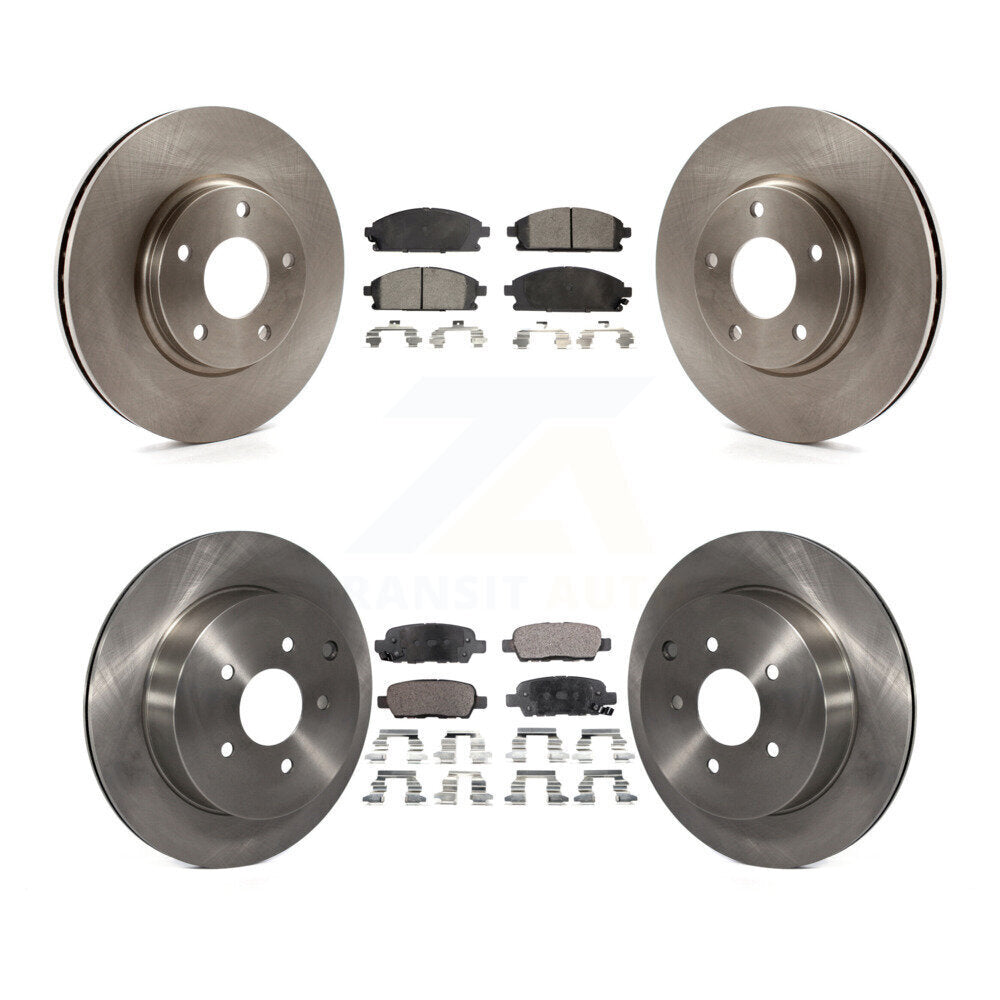 [Front+Rear] 2004-2009 Nissan Quest Premium OE Brake Rotors & Ceramic Pads Kit For Max Braking