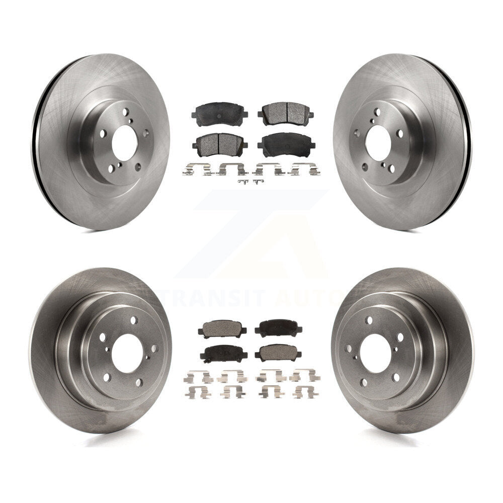Front Rear Disc Brake Rotors And Ceramic Pads Kit For Subaru Impreza WRX