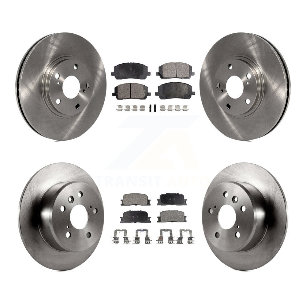 [Front+Rear] 2001-2003 Toyota Highlander FWD Premium OE Brake Rotors & Ceramic Pads Kit For Max Braking
