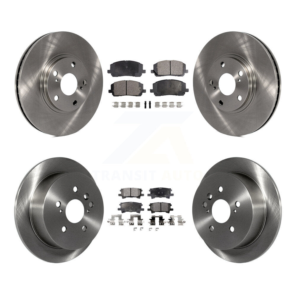 Front Rear Disc Brake Rotors And Ceramic Pads Kit For Toyota Highlander