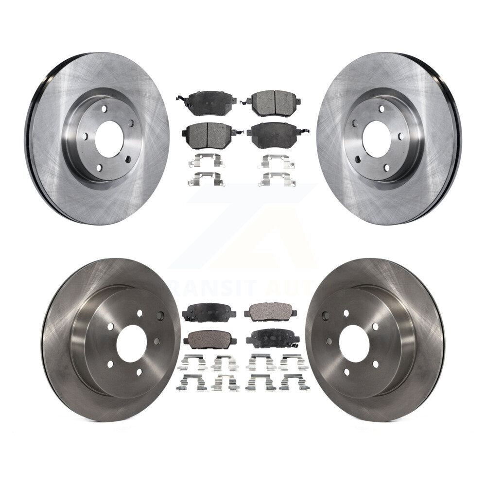 Front Rear Disc Brake Rotor Ceramic Pad Kit For Nissan Murano Infiniti FX35 FX45