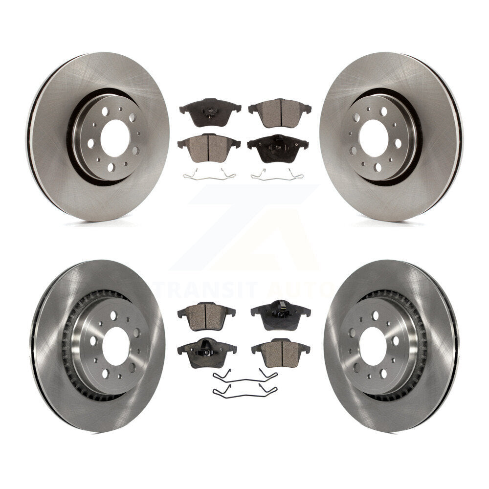 Front Rear Brake Rotors Ceramic Pad Kit For Volvo XC90 With 316mm Diameter Rotor