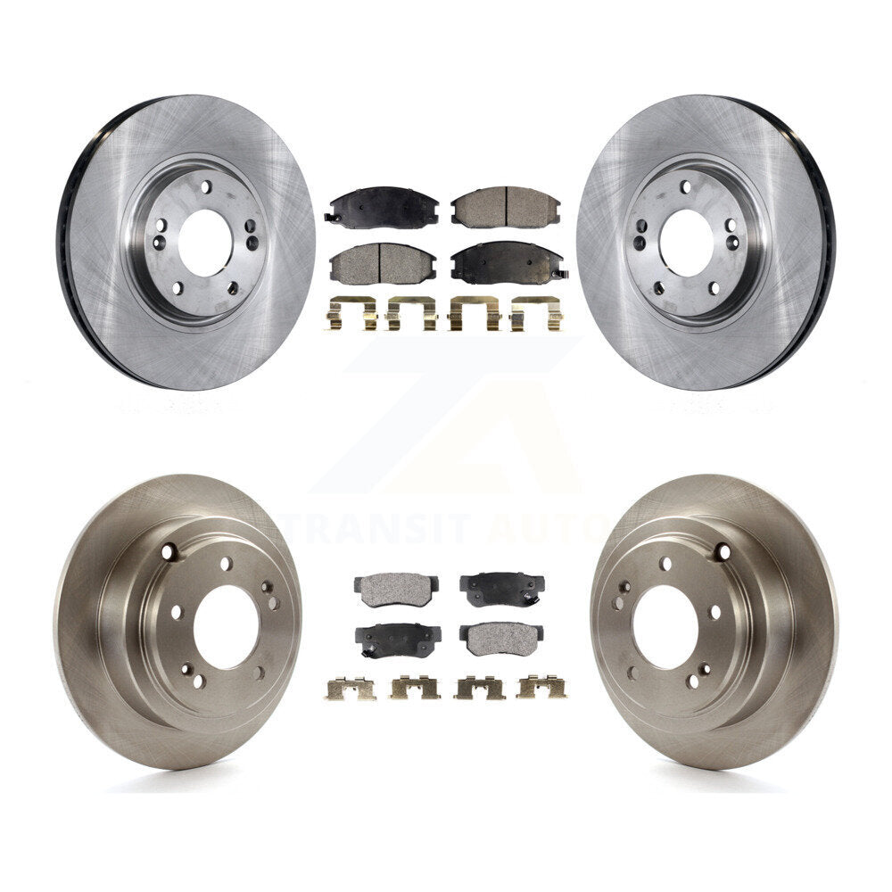 [Front+Rear] 2004-2006 Kia Amanti Premium OE Brake Rotors & Ceramic Pads Kit For Max Braking