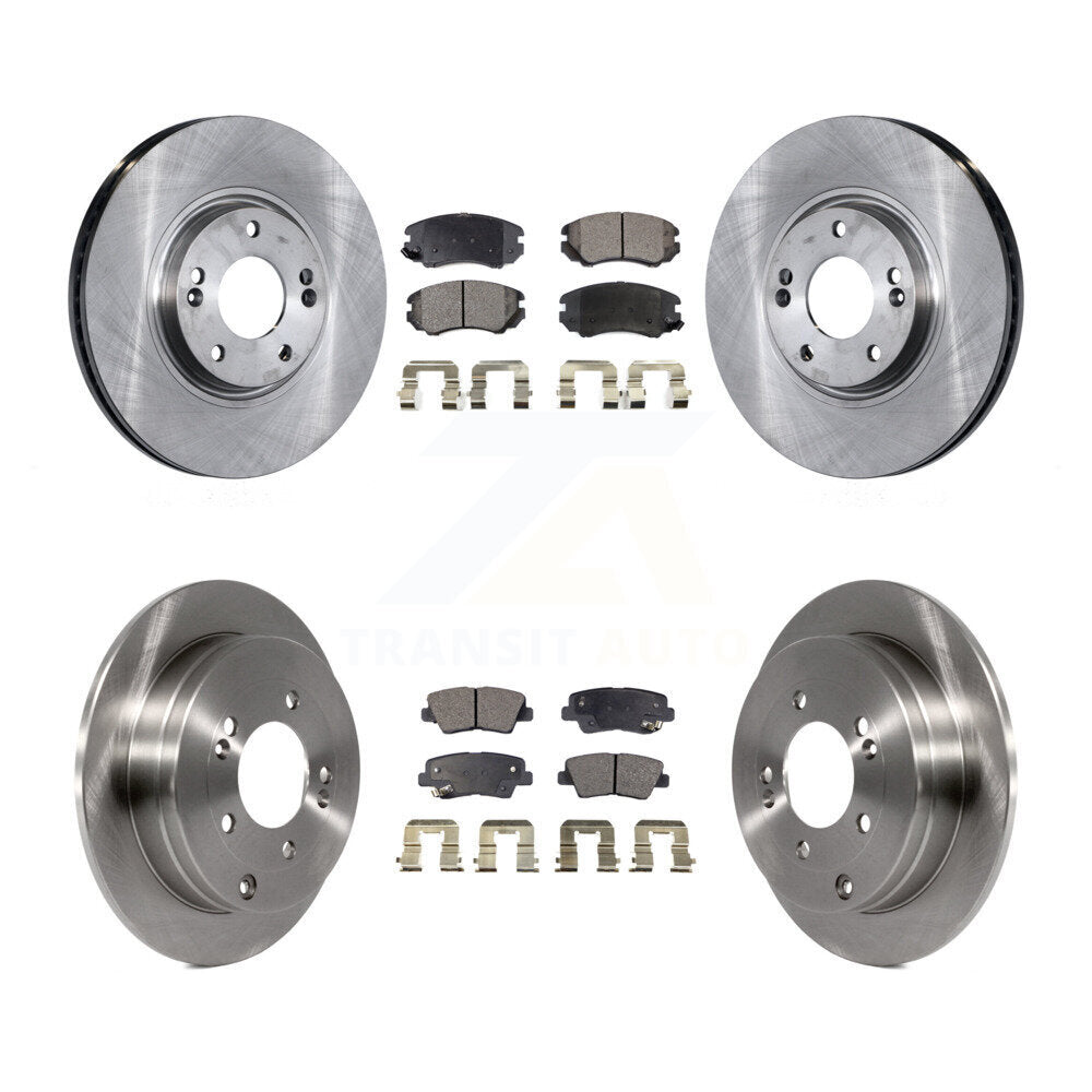 Front Rear Disc Brake Rotors And Ceramic Pads Kit For 2007-2009 Kia Amanti