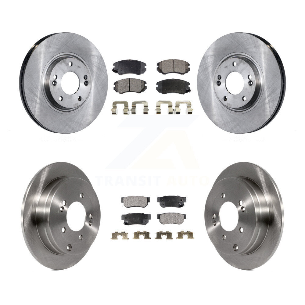 [Front+Rear] 2006-2009 Hyundai Azera Premium OE Brake Rotors & Ceramic Pads Kit For Max Braking