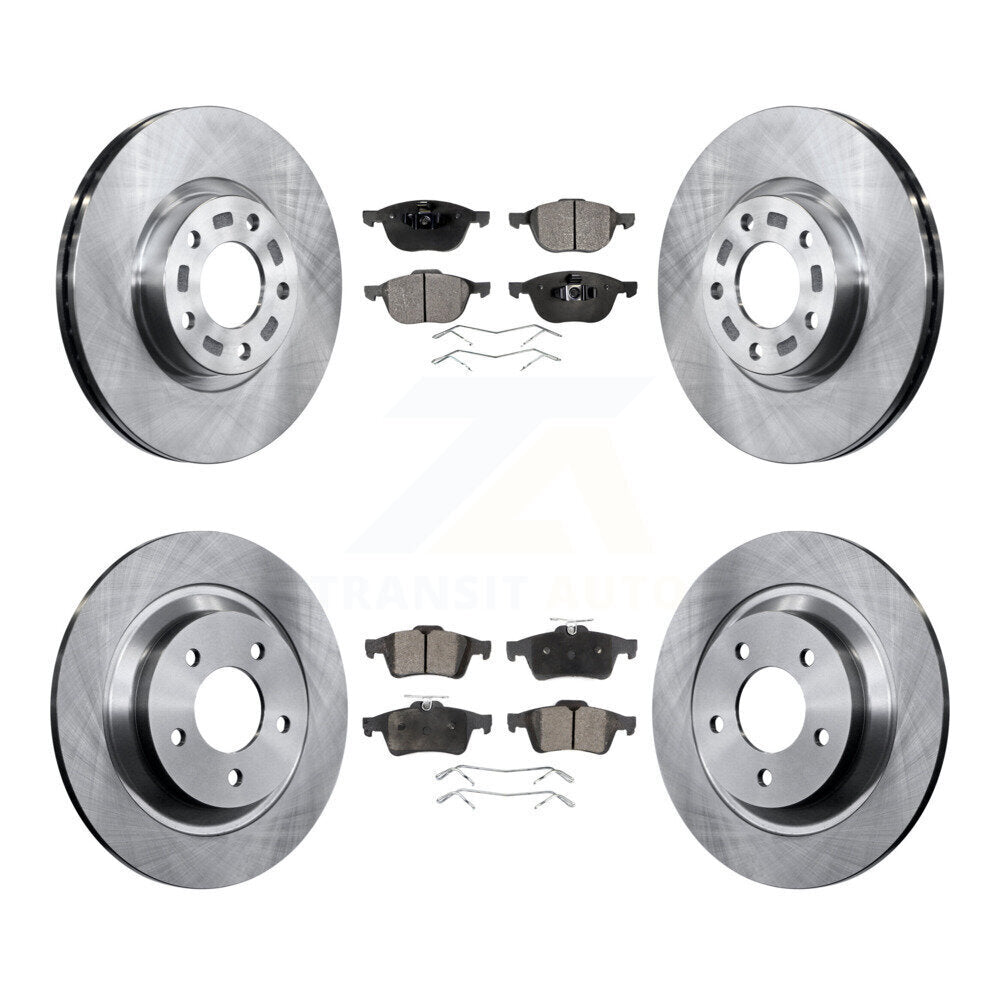 Front Rear Disc Brake Rotors And Ceramic Pads Kit For Mazda 5