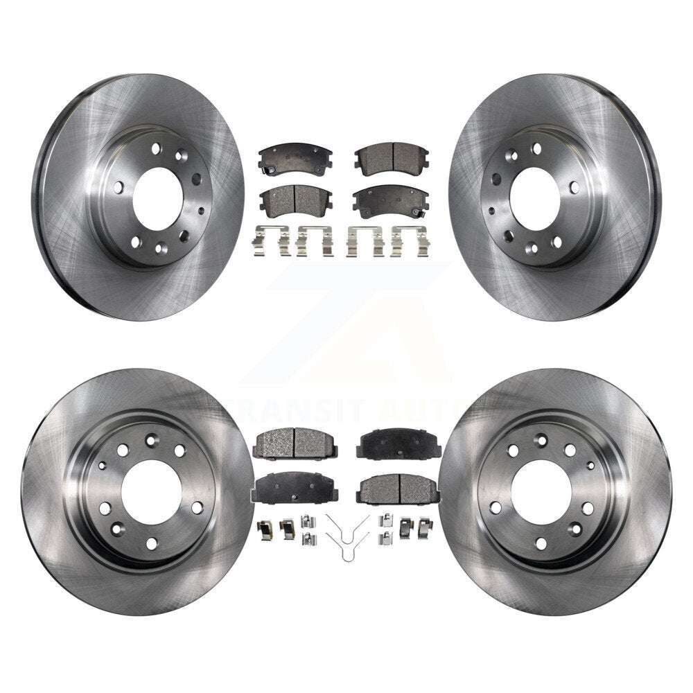 [Front+Rear] 2003-2005 Mazda 6 Premium OE Brake Rotors & Ceramic Pads Kit For Max Braking