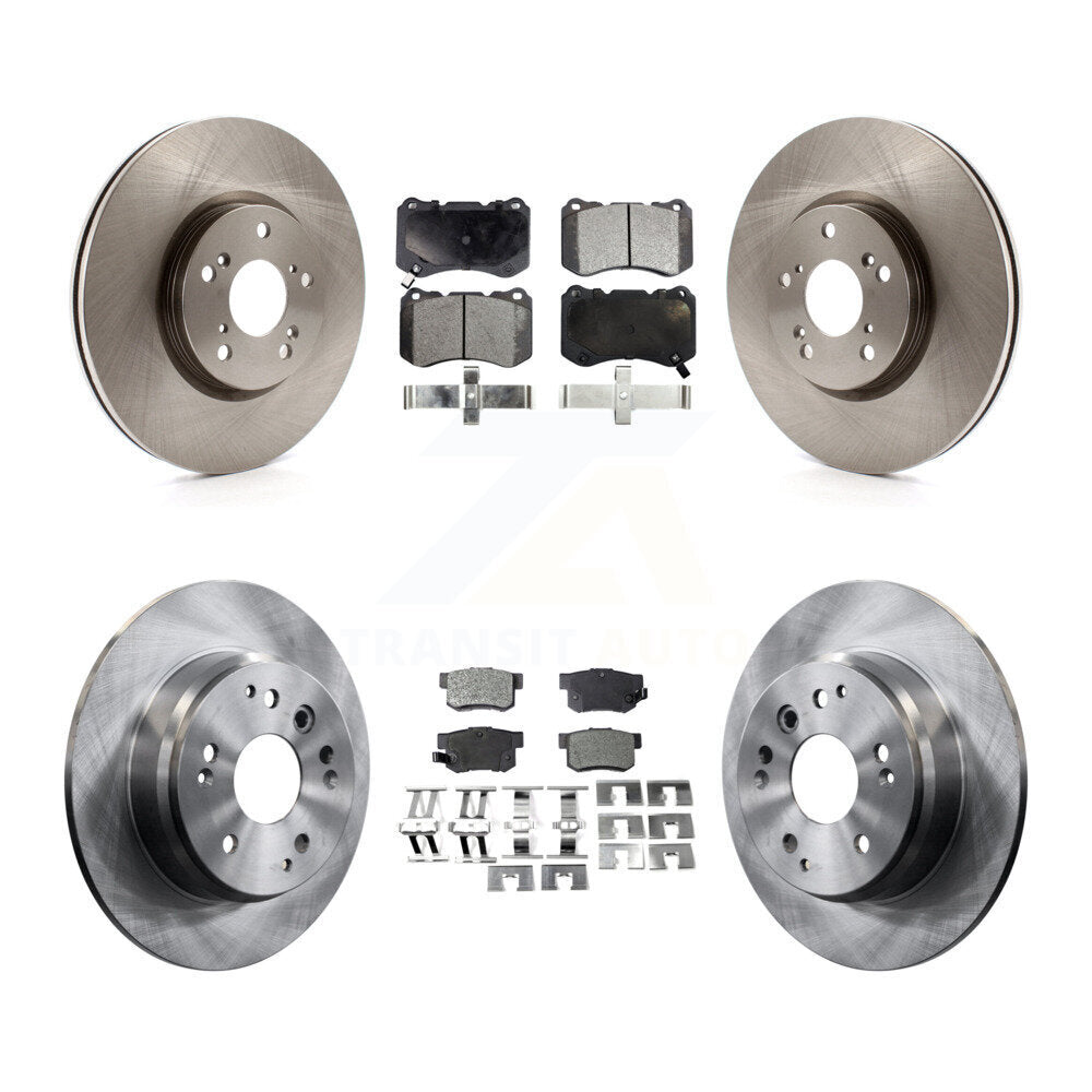 Front Rear Disc Brake Rotors And Ceramic Pads Kit For Acura TL