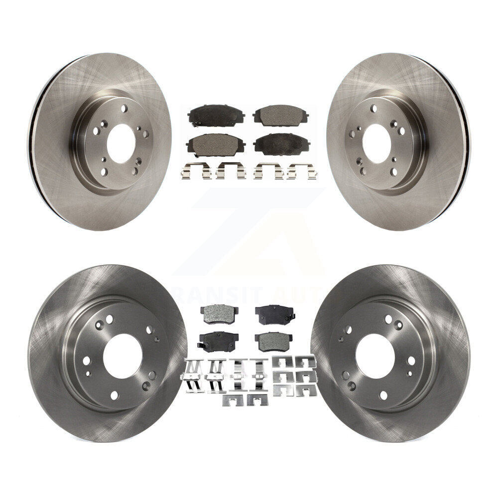 Front Rear Disc Brake Rotors And Ceramic Pads Kit For Honda Civic Acura CSX