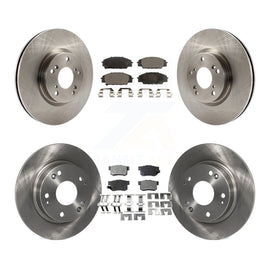 Front Rear Disc Brake Rotors And Ceramic Pads Kit For Honda Civic Acura CSX
